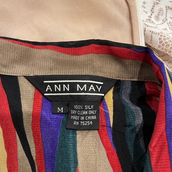Vintage ANN MAY silk blouse - Picture 4 of 4